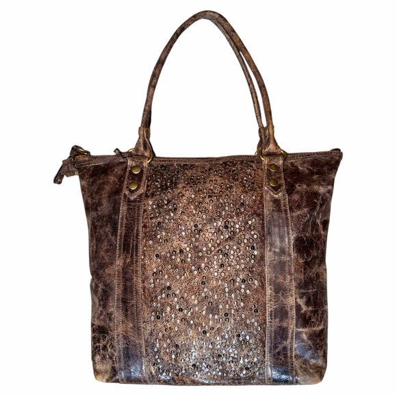 Frye Deborah Leather Studded Tote Bag - Picture 2 of 11